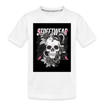 Crâne streetwear - T-shirt bio Premium Enfant - blanc - Devant
