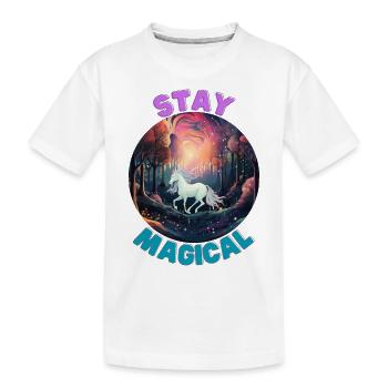 Unicorn2 - Kids' Premium Organic T-Shirt - white - Front