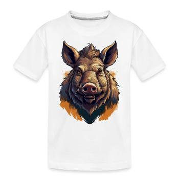 Sanglier - T-shirt bio Premium Enfant - blanc - Devant