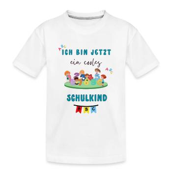 Je suis un écolier cool maintenant - T-shirt bio Premium Enfant - blanc - Devant