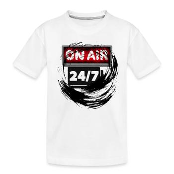 ON AIR Festival Version - Kinder Premium Bio T-Shirt - Weiß - Vorne