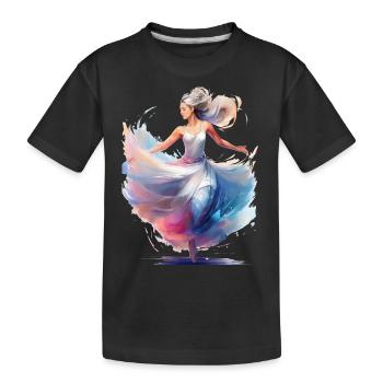 Dancer - Kids' Premium Organic T-Shirt - black - Front