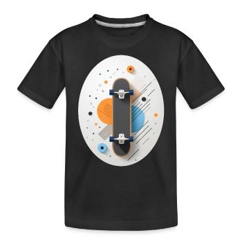 Skateboard - Kids' Premium Organic T-Shirt - black - Front