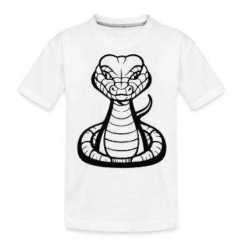 snake - Kids' Premium Organic T-Shirt - white - Front