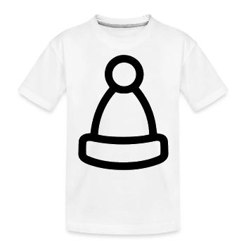 Weihnachtsmütze - Kinder Premium Bio T-Shirt - Weiß - Vorne