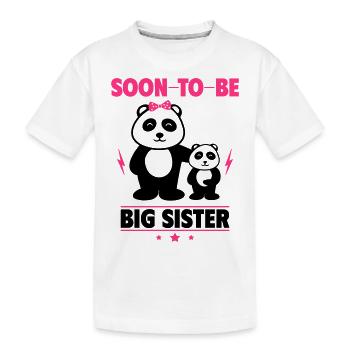 Soon big sister - Kids' Premium Organic T-Shirt - white - Front