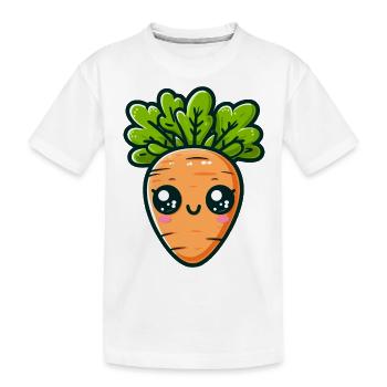 Chibi Carotte feuillue - T-shirt bio Premium Enfant - blanc - Devant