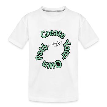 Créez votre propre chemin - T-shirt bio Premium Enfant - blanc - Devant