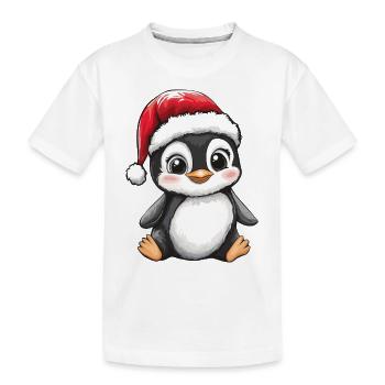 Penguin Christmas Cute Cute Christmassy - Kids' Premium Organic T-Shirt - white - Front