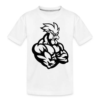 Coq Bande Dessinée - T-shirt bio Premium Enfant - blanc - Devant