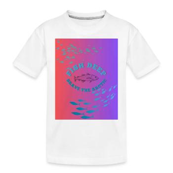 Fish Deep Brave The Arctic - Kids' Premium Organic T-Shirt - white - Front