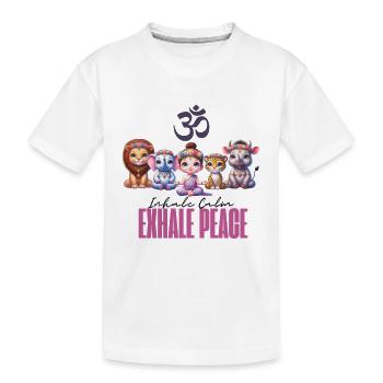 Meditation Squad - Kids' Premium Organic T-Shirt - white - Front