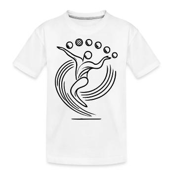 Logo du jongleur de jonglerie - T-shirt bio Premium Enfant - blanc - Devant