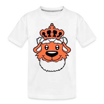 Chien Couronne Roi Prince Lord Souverain Majesté - T-shirt bio Premium Enfant - blanc - Devant