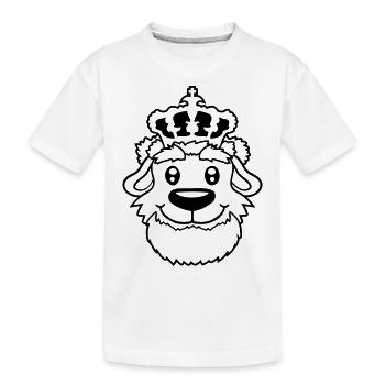 Chien Couronne Roi Prince Lord Souverain Majesté - T-shirt bio Premium Enfant - blanc - Devant