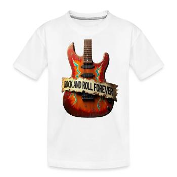 Rock and Roll Forever - Kids' Premium Organic T-Shirt - white - Front
