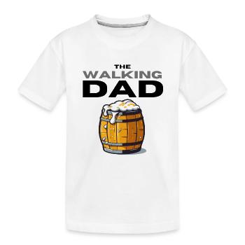 Walking Dad - Kids' Premium Organic T-Shirt - white - Front