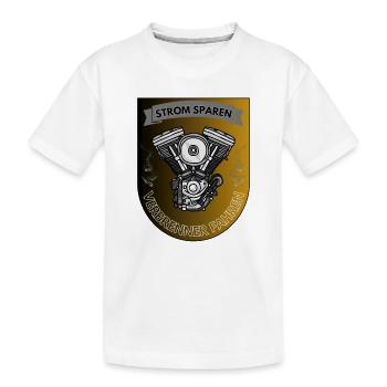STROM SPAREN Verbrenner fahren - Kinder Premium Bio T-Shirt - Weiß - Vorne
