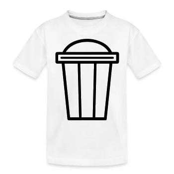 Mülltonne - Kinder Premium Bio T-Shirt - Weiß - Vorne