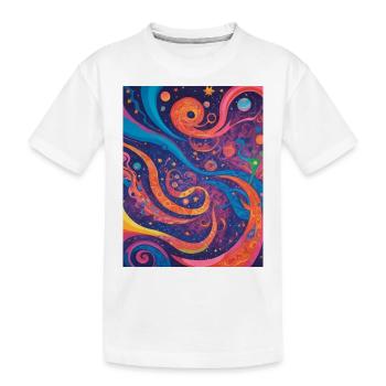 Abstraction cosmique - T-shirt bio Premium Enfant - blanc - Devant