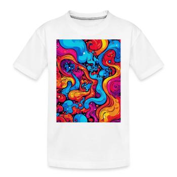 Art abstrait des tourbillons colorés - T-shirt bio Premium Enfant - blanc - Devant