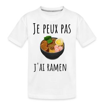 Je peux pas j'ai ramen. - T-shirt bio Premium Enfant - blanc - Devant