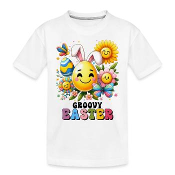Ostern Osterhase Ostern Ostern Sonntag Osterei Frühling - Kinder Premium Bio T-Shirt - Weiß - Vorne