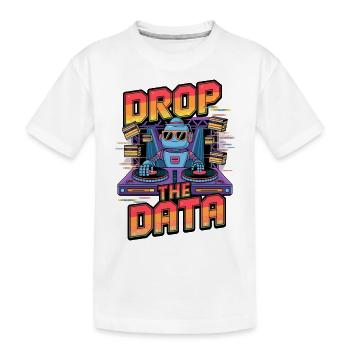 Déposez les données DJ Robot Techno Design - T-shirt bio Premium Enfant - blanc - Devant