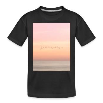 Love wins - Kids' Premium Organic T-Shirt - black - Front