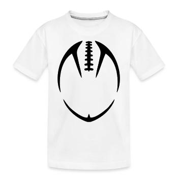 American Football Rücken - Kinder Premium Bio T-Shirt - Weiß - Vorne