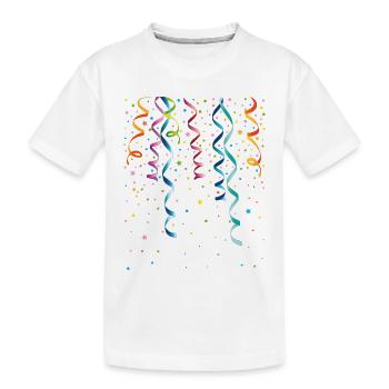 Silvester. Streamers with confetti. Party and Fun. - Kids' Premium Organic T-Shirt - white - Front