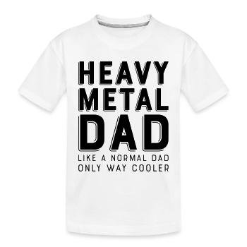 heavy metal dad - Kinder Premium Bio T-Shirt - Weiß - Vorne