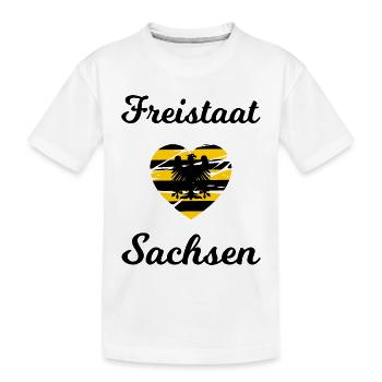 Freistaat Sachsen - Kinder Premium Bio T-Shirt - Weiß - Vorne