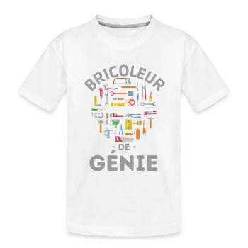 Bricoleur de génie - T-shirt bio Premium Enfant - blanc - Devant