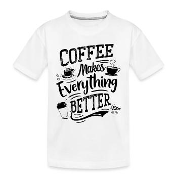 Café Dictons Barista Humour - T-shirt bio Premium Enfant - blanc - Devant