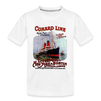 PAQUEBOT TRANSATLANTIC CREATION LOUIS RUNEMBERG - T-shirt bio Premium Enfant - blanc - Devant