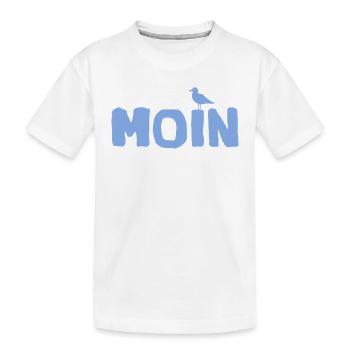 Moin die Möwe - Kinder Premium Bio T-Shirt - Weiß - Vorne