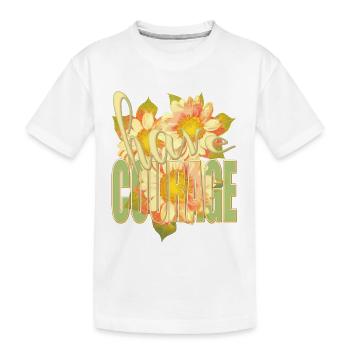 HAB MUT - pensées positives - Tournesols - T-shirt bio Premium Enfant - blanc - Devant