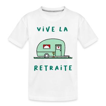 RETRAITE. RETRAITE. RETRAITEE. RETRAITE - T-shirt bio Premium Enfant - blanc - Devant