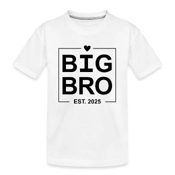 Big Bro Est 2025 - Kinder Premium Bio T-Shirt - Weiß - Vorne