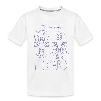 Homard Duo Illustré - T-shirt bio Premium Enfant - blanc - Devant