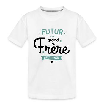 FUTUR GRAND FRÈRE - Cadeau - T-shirt bio Premium Enfant - blanc - Devant