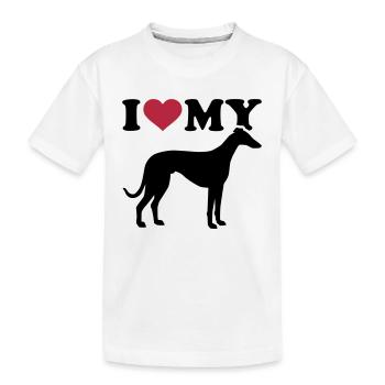 Italian Greyhound - T-shirt bio Premium Enfant - blanc - Devant