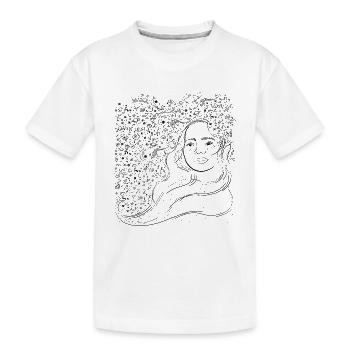 Cosmic Girl schwarz - Kinder Premium Bio T-Shirt - Weiß - Vorne