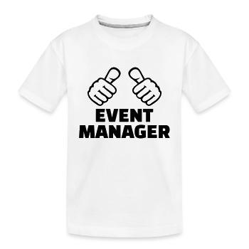 Event Manager - Kinder Premium Bio T-Shirt - Weiß - Vorne