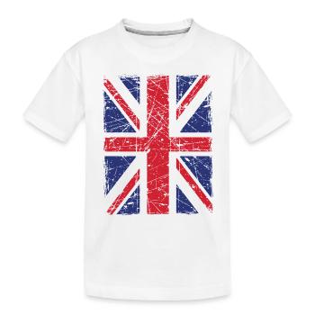 Union Jack - Kinder Premium Bio T-Shirt - Weiß - Vorne