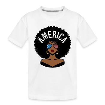Amérique Afro - T-shirt bio Premium Enfant - blanc - Devant