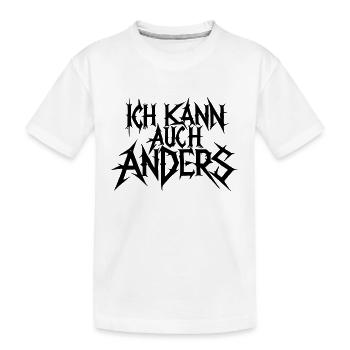 ich kann auch anders metal art - Kinder Premium Bio T-Shirt - Weiß - Vorne