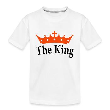 The King - Kids' Premium Organic T-Shirt - white - Front