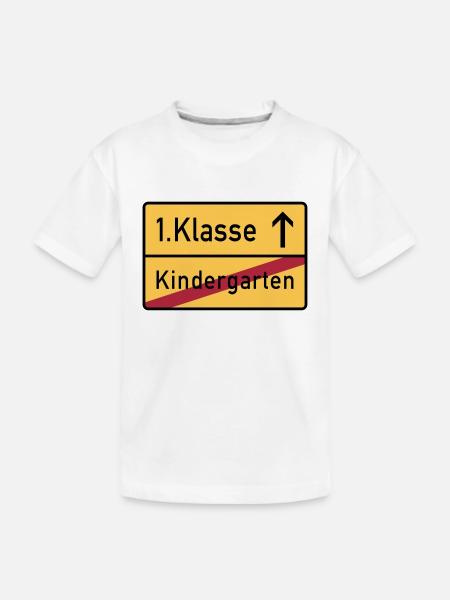 erste klasse - Kinder Premium Bio T-Shirt - Weiß